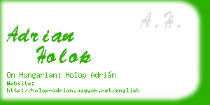 adrian holop business card